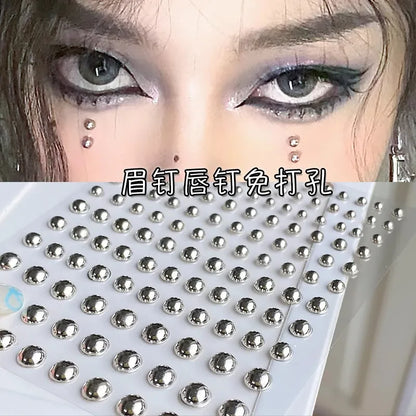 Reusable Faux Piercing Stud Sticker Set for Punk Alternative Styling