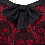 Dark Romance Panelled Maxi Dress with Sweetheart Neckline and Button Accents