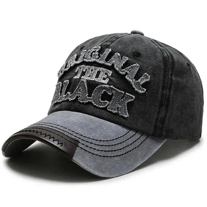 Unisex Vintage Washed Baseball Cap with Embroidered Detail for Everyday Casual Streetwear Style