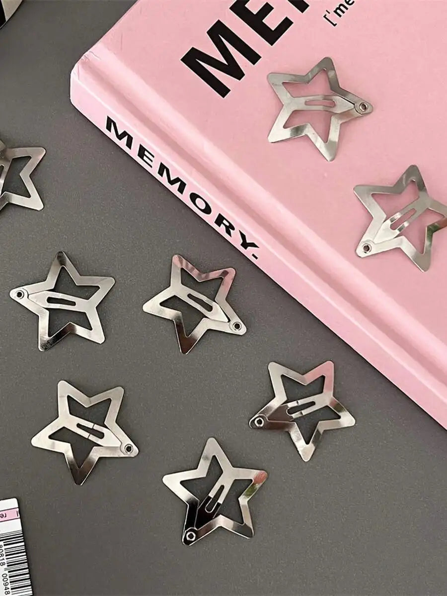 Celestial Star Hair Clip Set Y2K Alternative Statement Accessories Collection