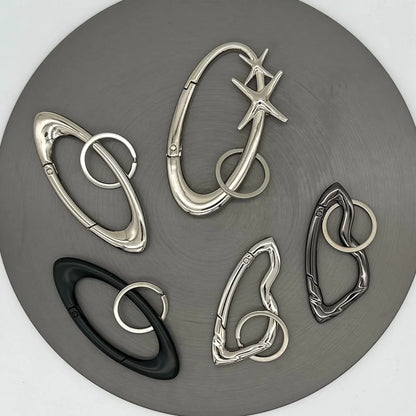 Star Carabiner Keychain Charm for Y2K Gothic and Alternative Fashion