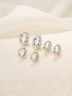 Minimalist Huggie Hoop Earring Set Alternative Everyday Fashion Jewelry