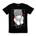 Anime Goth Manga Portrait Graphic T-Shirt with Minimal Streetwear Aesthetic