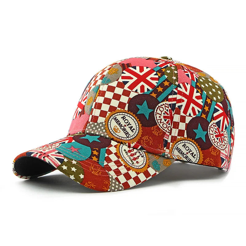 Graffiti Print Dad Cap Adjustable Curved Brim Casual Streetwear Baseball Hat