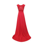 Off Shoulder Maxi Dress With Deep Neckline And Front Slit