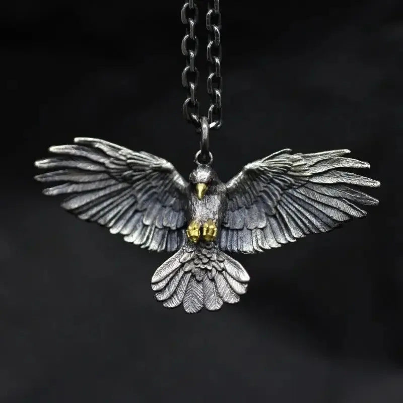 Gothic Raven Pendant Necklace for Dark Alternative Fashion