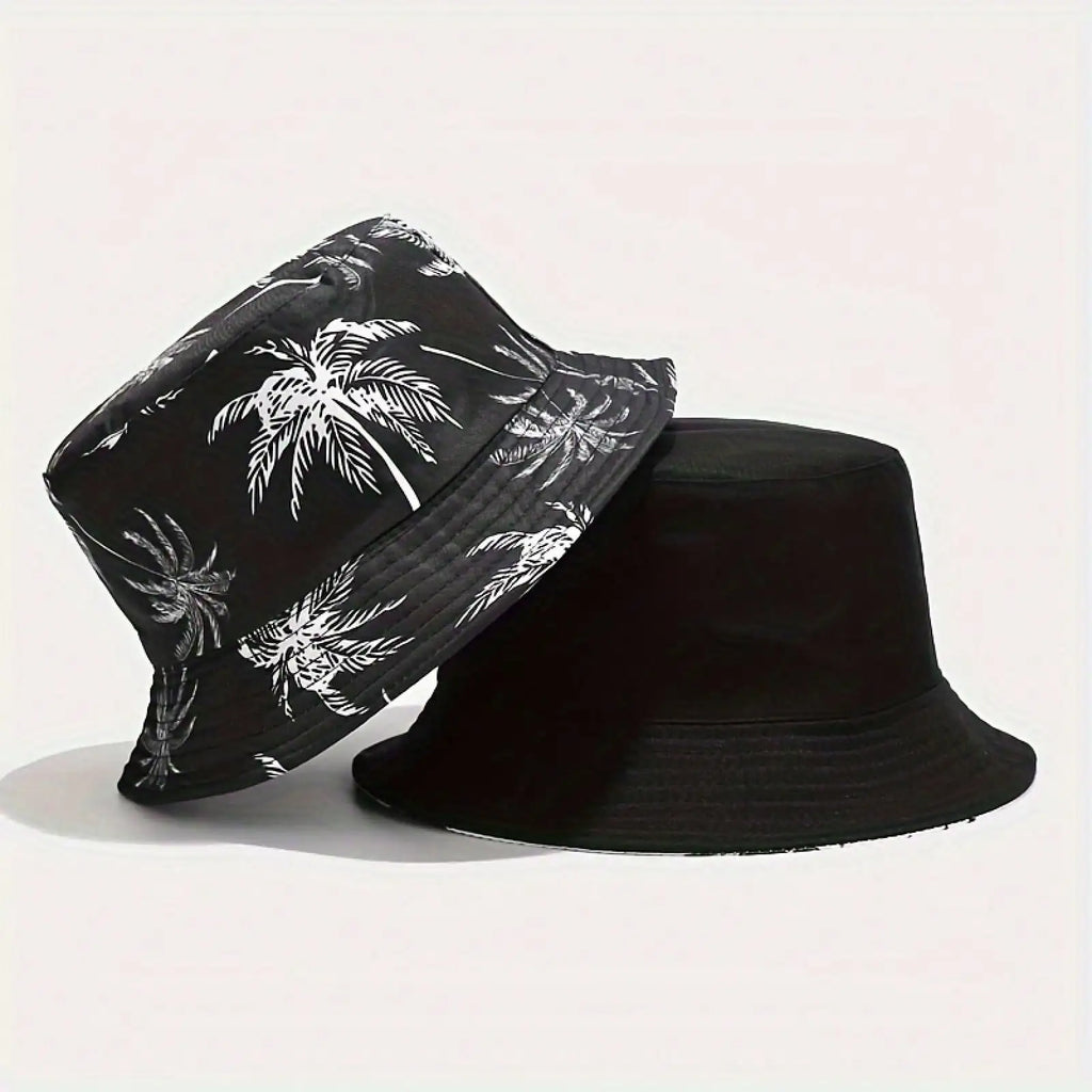 Unisex Tropical Print Bucket Hat for Casual Beach Travel and Everyday Outdoor Adventures