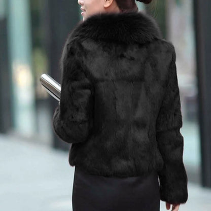 Women's Plush Faux Fur Jacket Soft Luxe Winter Casual Statement Outerwear