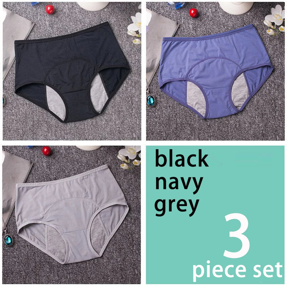 Five-Piece High-Waisted Absorbent Menstrual Brief Set