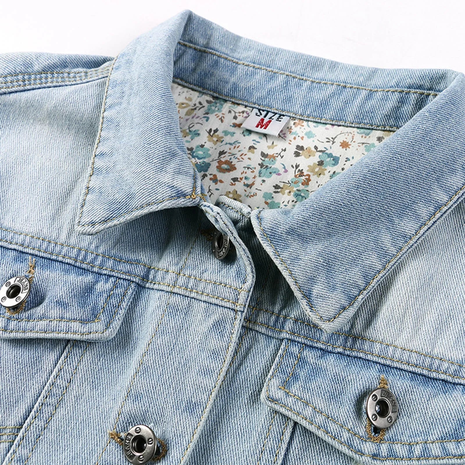 Women's Cropped Denim Jacket with Rolled Sleeves Vintage Streetwear Appeal