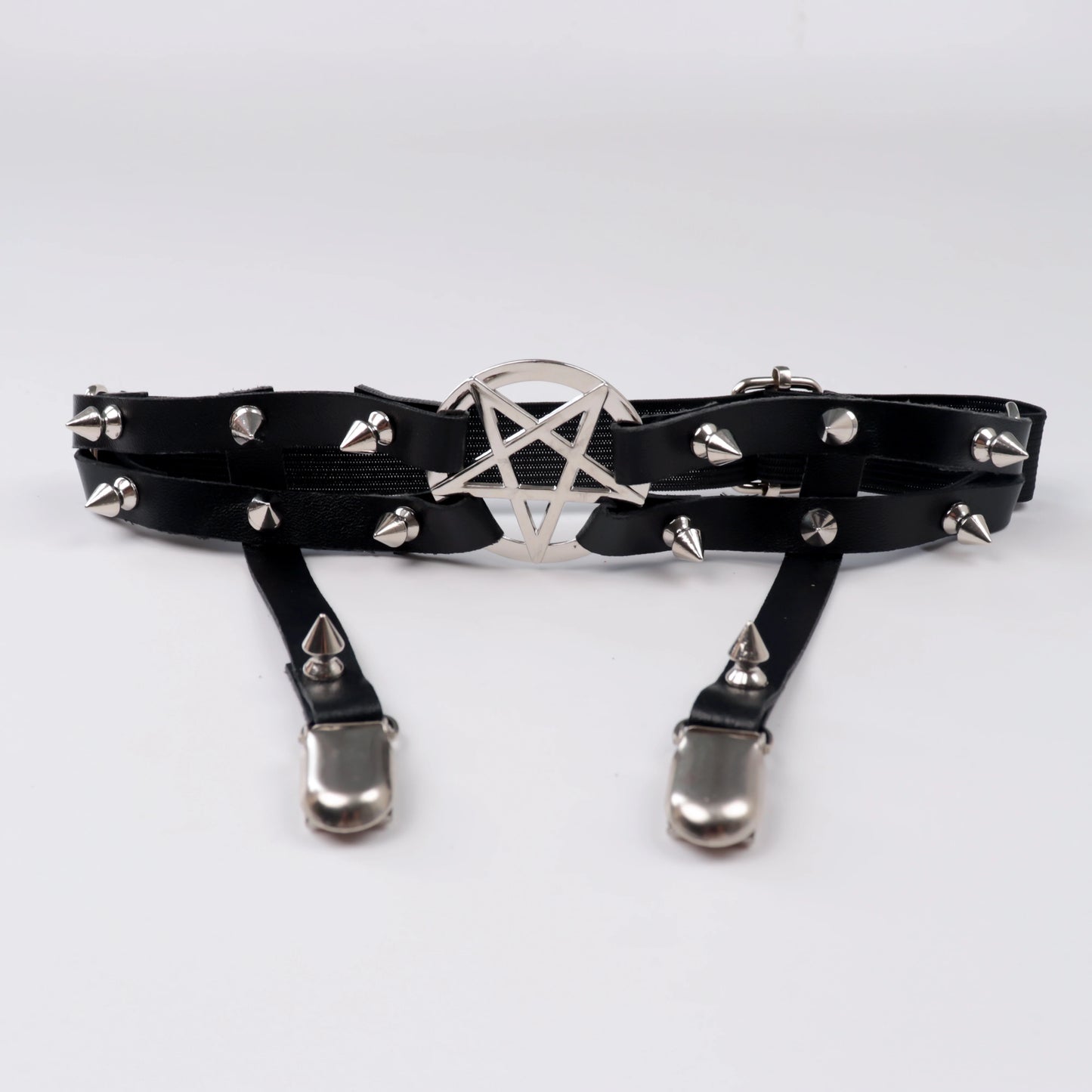 Pentagram Thigh Harness Garter Gothic Punk Alternative Statement Leg Accessory
