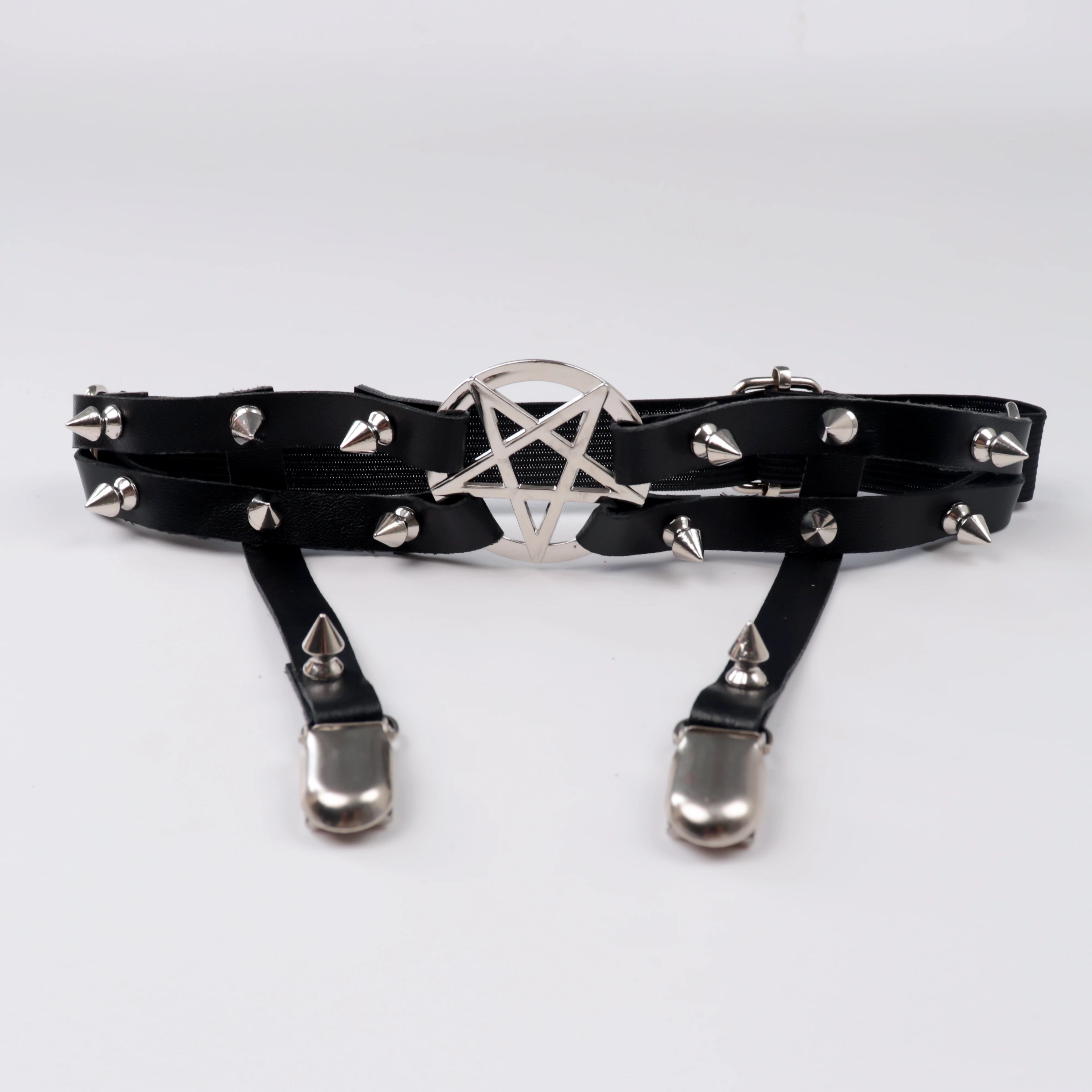 Pentagram Thigh Harness Garter Gothic Punk Alternative Statement Leg Accessory