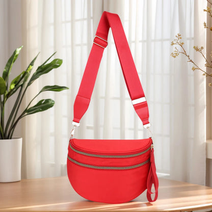 Nylon Sling Crossbody Bag with Adjustable Strap Compact Everyday Design
