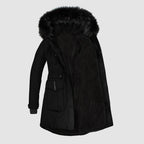 Women's Hooded Thick Padded Utility Jacket with Faux Fur Trim Everyday Winter Streetwear Coat
