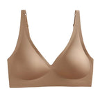 Plunging V-Neck Seamless-Style Wireless Bra with Smooth Molded Cups