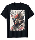 Mecha Warrior Anime Graphic Oversized Streetwear Cotton Casual T-Shirt