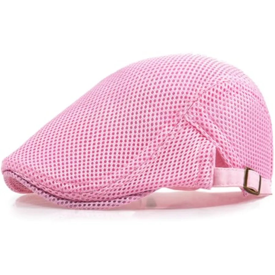 Breathable Mesh Ivy Flat Cap Adjustable Cotton Casual Vintage Driving Streetwear Hat