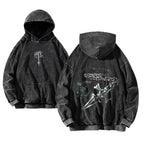 Anime-Inspired Sword Art Hoodie with Dark Manga Streetwear Aesthetic