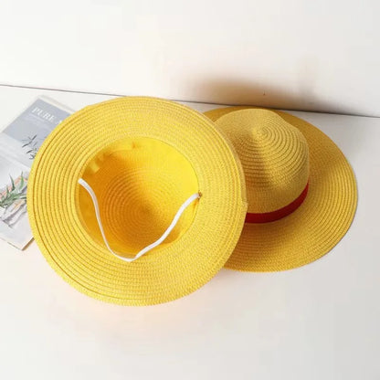 Kids Woven Straw Flat Brim Sun Hat for Summer Outdoor Casual Everyday Adventures
