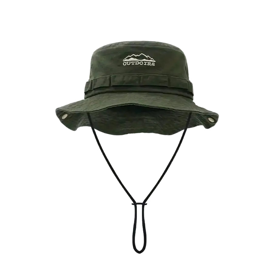 Unisex Retro Bucket Hat with Adjustable Chin Cord for Everyday Outdoor Casual Style