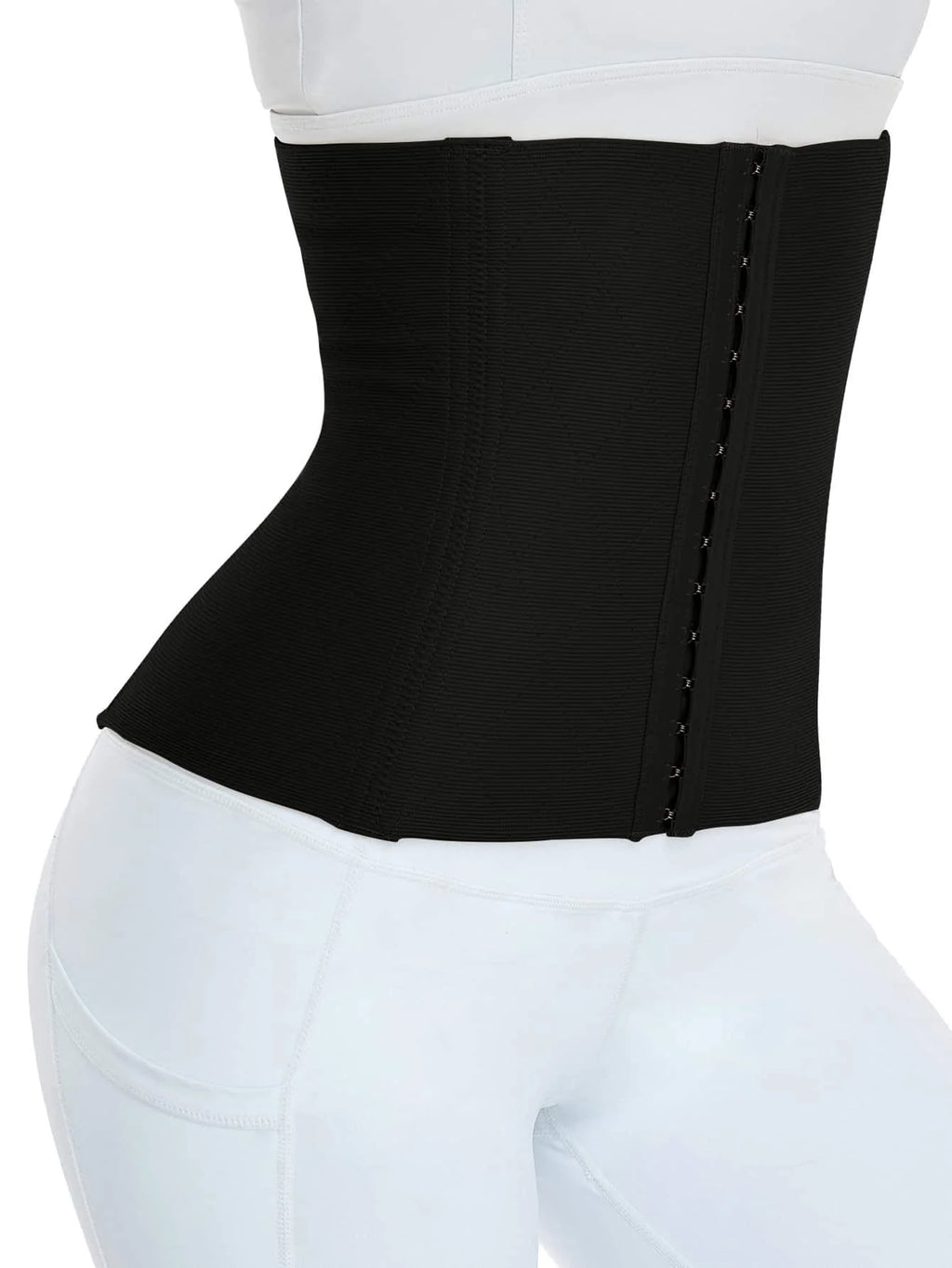High-Stretch Waist Trainer Corset with Hook Front Closure and Sculpting Fit