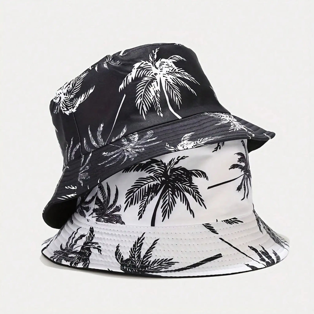 Unisex Tropical Print Bucket Hat for Casual Beach Travel and Everyday Outdoor Adventures
