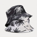 Unisex Tropical Print Bucket Hat for Casual Beach Travel and Everyday Outdoor Adventures