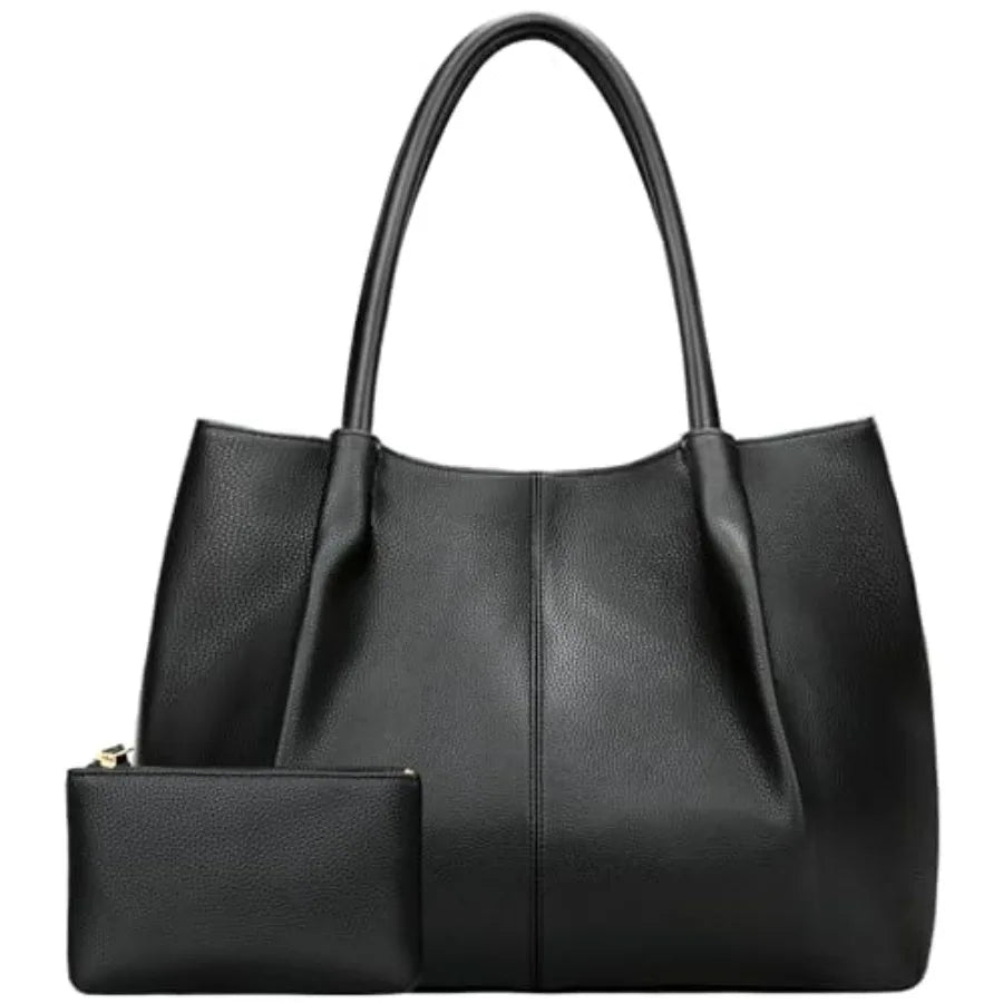 Minimal Large Capacity Tote Shoulder Bag with Clean Structured Design