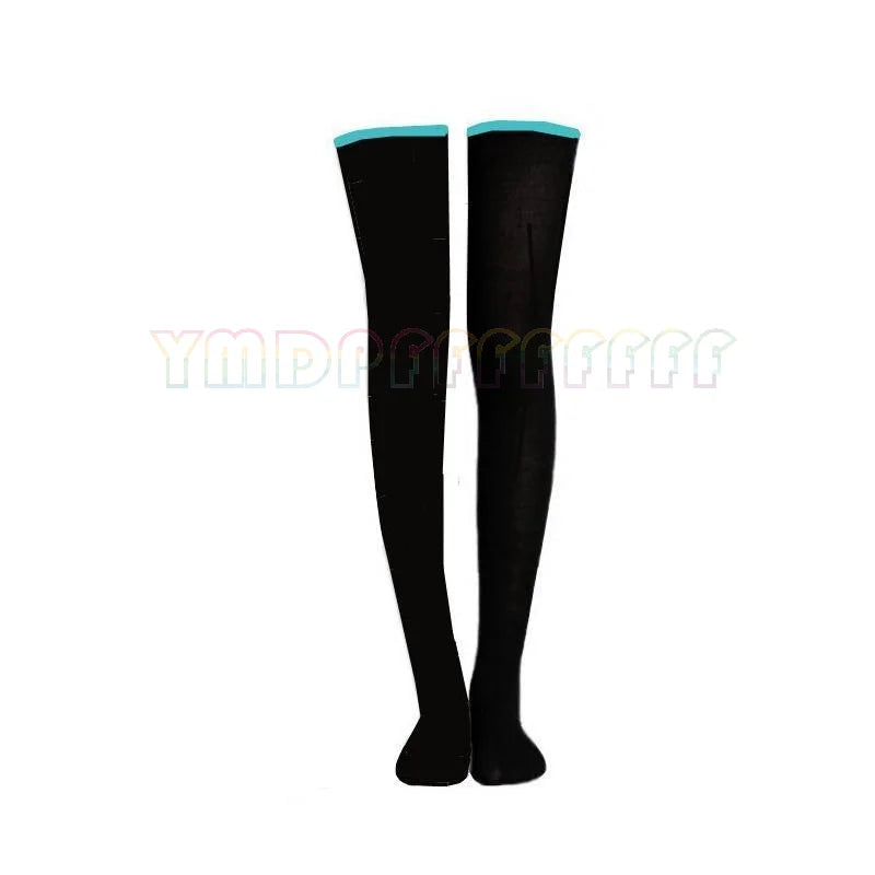 Women's Idol-Inspired Costume Set with Sleeveless Dress, Twin-Tail Wig and Matching Accessories