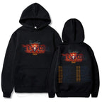Oversized Graphic Hoodie With Vintage Inspired Front And Back Artwork