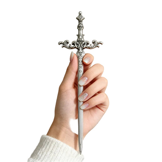 Ornate Sword Hair Stick Gothic Fantasy Inspired Statement Hair Accessory
