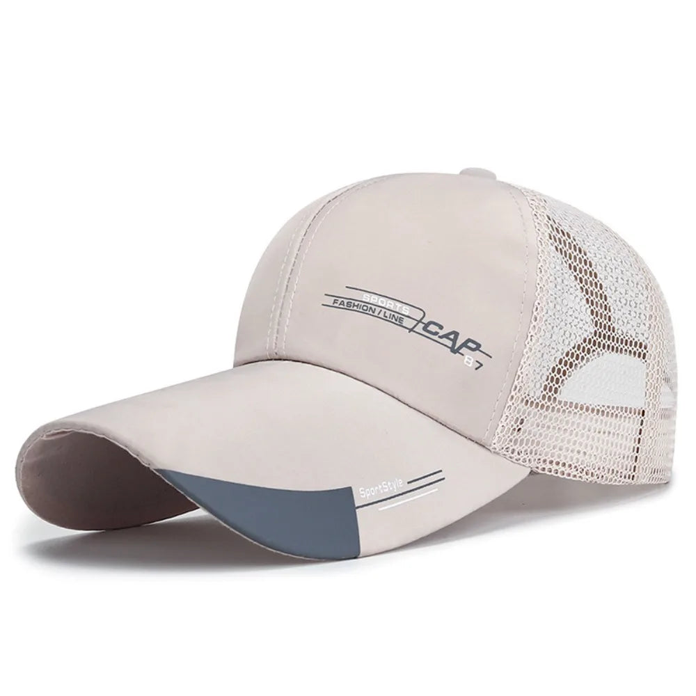 Unisex Breathable Mesh Baseball Cap with Adjustable Fit for Summer Outdoor Activities