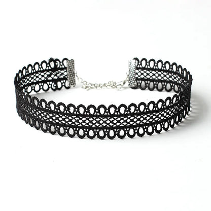 Vintage Floral Lace Gothic Choker Necklace for Dark Feminine Styling