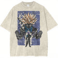 Frost Aura Anime Graphic Oversized Vintage Washed Streetwear Cotton T-Shirt
