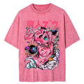 Kawaii Anime-Inspired Retro Manga Streetwear Oversized Cotton Graphic T-Shirt