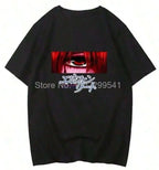 Anime Goth Glitch Graphic Oversized Streetwear T-Shirt with Retro Manga Aesthetic