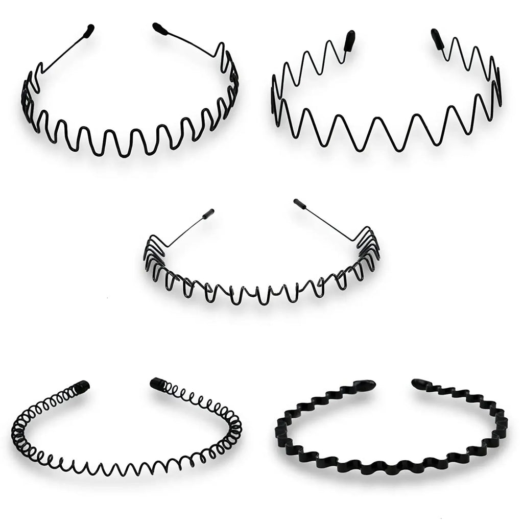 Minimalist Wavy Metal Headband Alternative Streetwear Hair Accessory