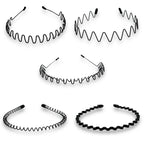 Minimalist Wavy Metal Headband Alternative Streetwear Hair Accessory