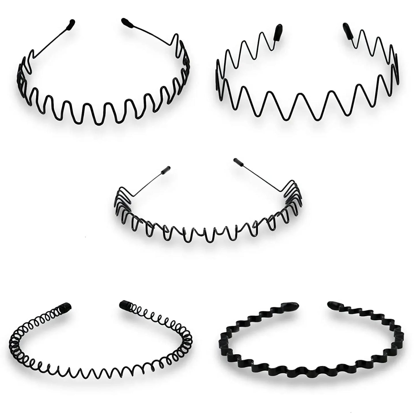 Minimalist Wavy Metal Headband Alternative Streetwear Hair Accessory