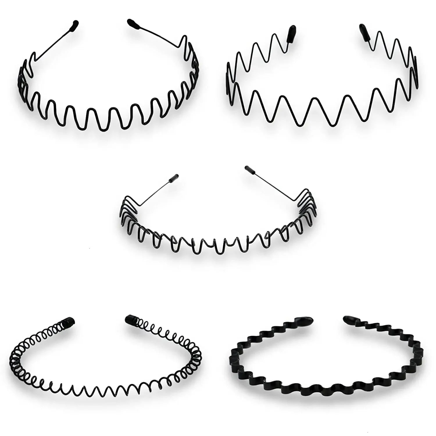 Minimalist Wavy Metal Headband Alternative Streetwear Hair Accessory