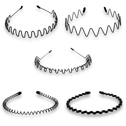 Minimalist Wavy Metal Headband Alternative Streetwear Hair Accessory