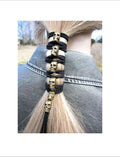 Skull Hair Wrap Cord Punk Alternative Braided Hairstyle Statement Accessory