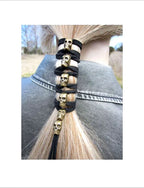 Skull Hair Wrap Cord Punk Alternative Braided Hairstyle Statement Accessory