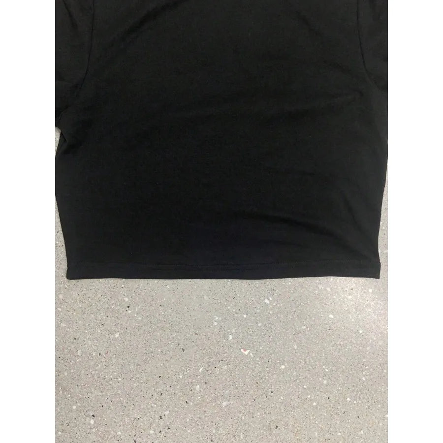 Dark Floral Graphic Baby Tee with Fitted Alternative Streetwear Silhouette