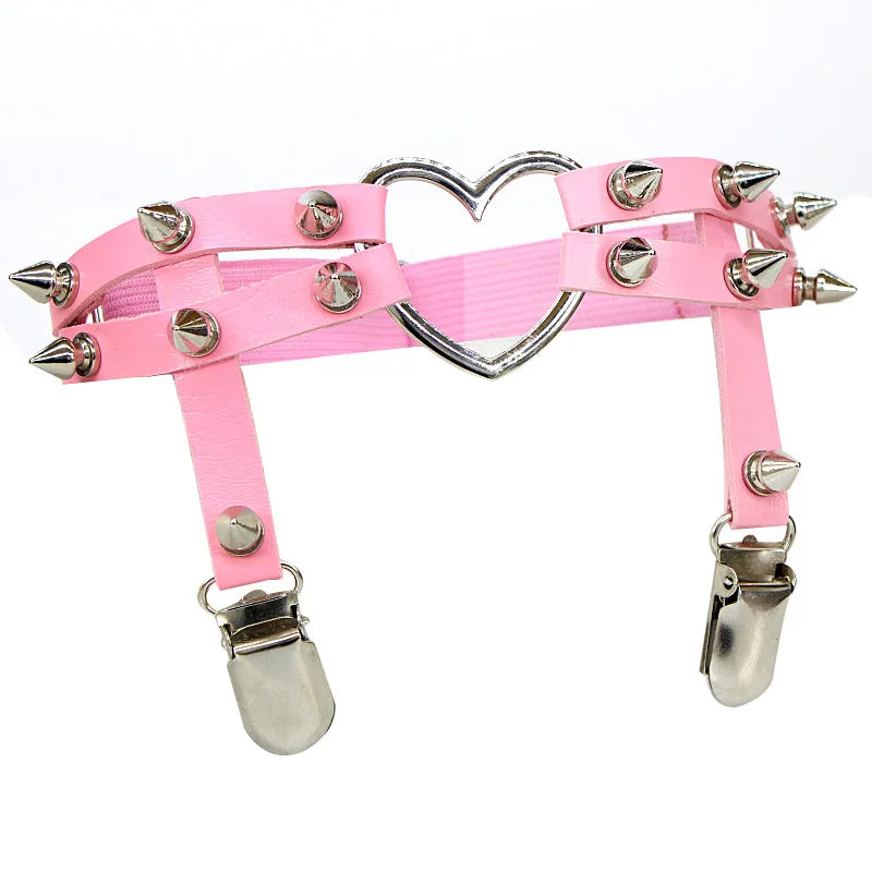 Punk Harness Thigh Garter Belt Alternative Gothic Statement Leg Accessory