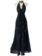 Elegant Lace Gothic Maxi Dress with Dark Romantic Fashion Style