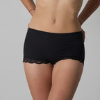 Rich Burgundy Lace-Trimmed Plunge Bralette and Lounge Short Set