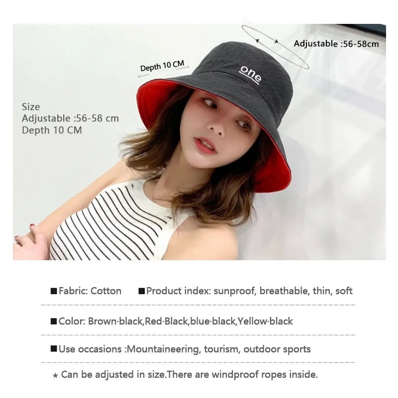 Reversible Cotton Bucket Hat with Minimalist Embroidered Detail for Everyday Casual Style