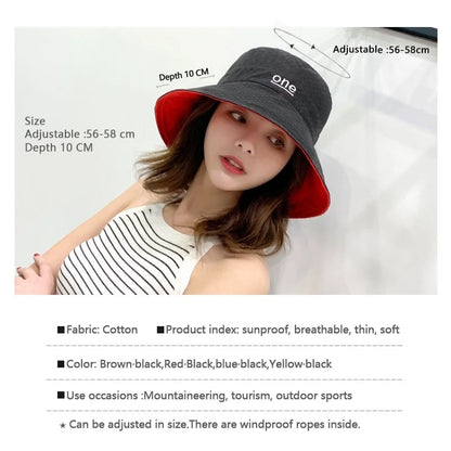 Reversible Cotton Bucket Hat with Minimalist Embroidered Detail for Everyday Casual Style