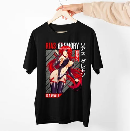 Crimson Idol Anime Graphic Oversized Vintage Streetwear Cotton T-Shirt